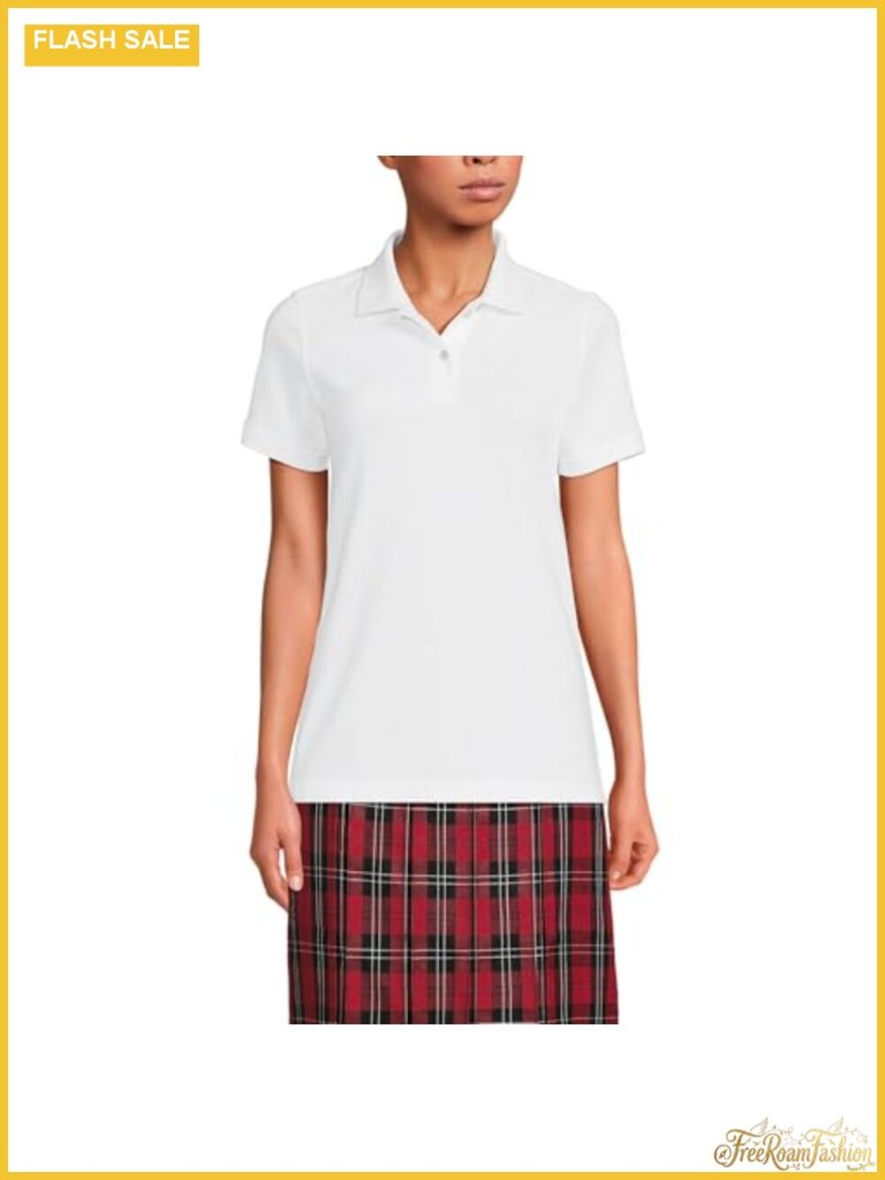 School Uniform Short Sleeve Mesh Polo Shirt Classic Fit